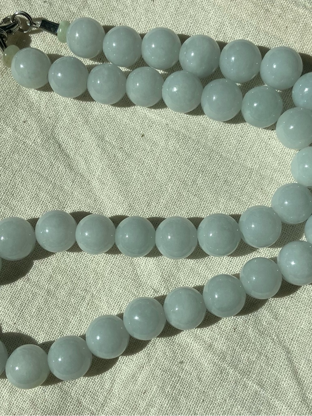 Genuine Jadeite Jade Beaded Necklace - Women Jewelry